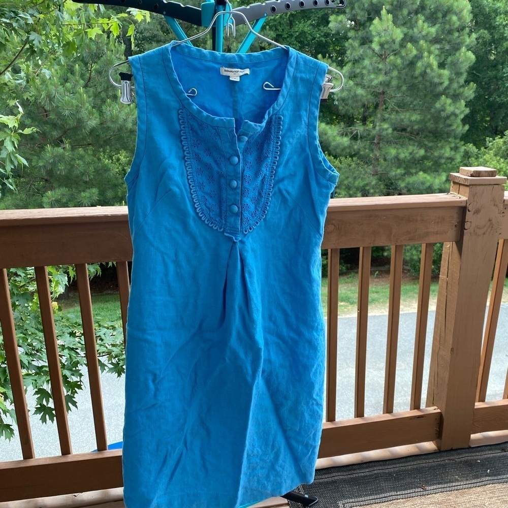 Banana Republic Blue Sleeveless Dress